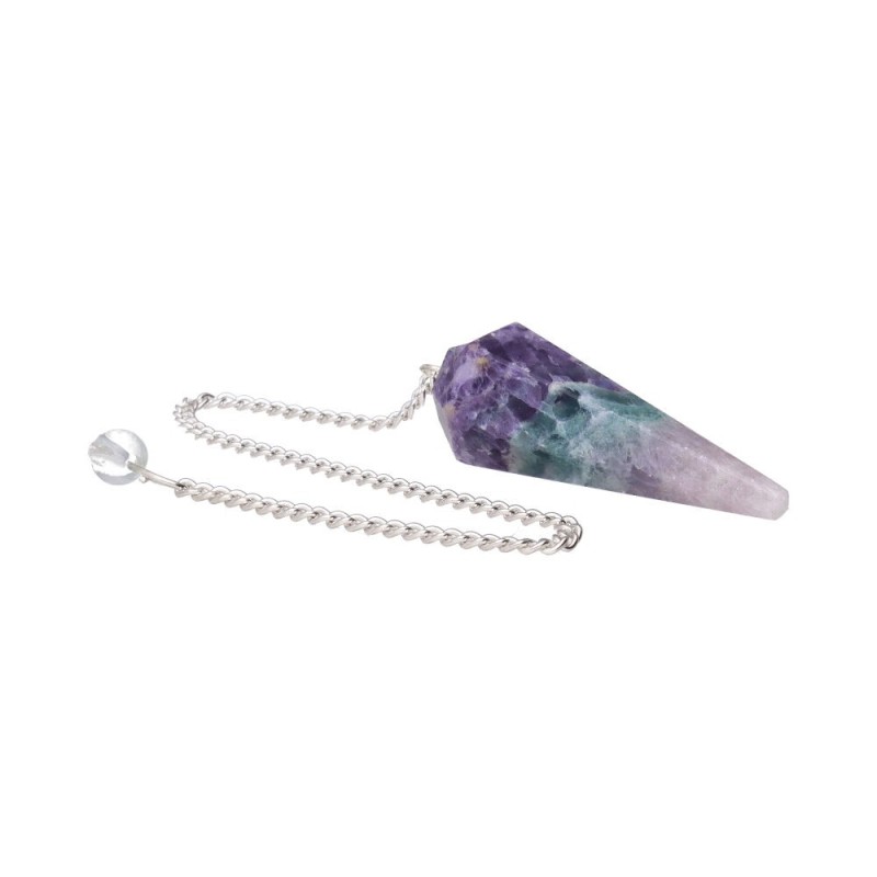 Pendolo Facetato di Fluorite Arcobaleno (74)