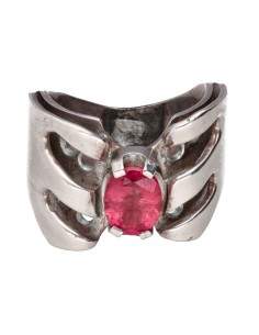 Bague Tourmaline rose en...
