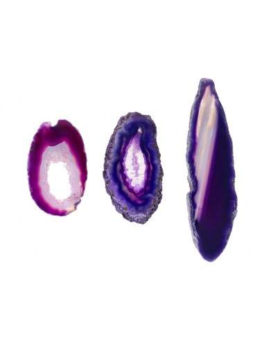 Plaque d'agate lilas teintée Petite