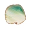 Petite plaque en agate verte teintée