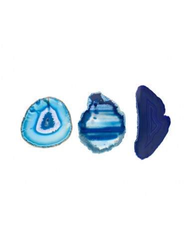 Piastrella di Agata Blu Tinta Media