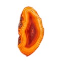 Plaque d'agate teintée brun moyen