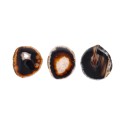 Placa de ágata preta tingida média