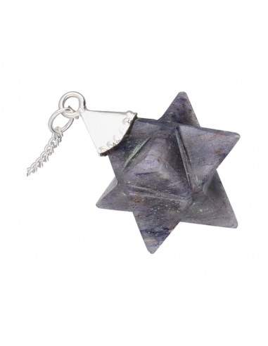 Pendolo Merkaba in quarzo blu (PEND40)
