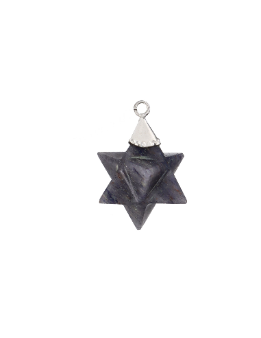 Pendolo Merkaba in quarzo blu (PEND40)
