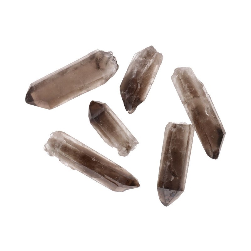 Punte di Quarzo Fumè Grezzo Qualità A (Confezione 250 gr)