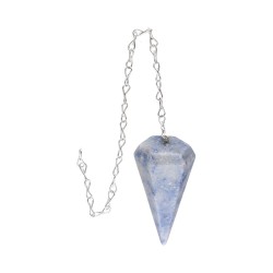 Pendolo Faccettato in Quarzo Blu (39)