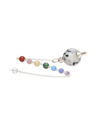 Pendulum - Faceted with 7 Chakra Beads, Pink – The Stone Massage