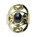 Anel de Bronze com Mineral -61-