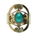 Anel de Bronze com Mineral -61-