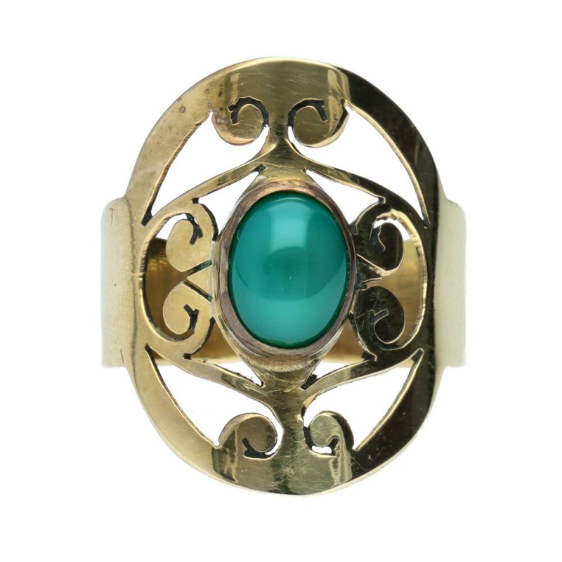 Anello di Bronzo con Minerale -61-
