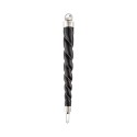 Medium Wooden Spiral Channeling Rod in Silver Plating
