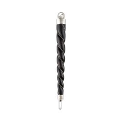 Bastone Canalizzatore in Legno Medio Spirale in Bagno d'Argento