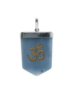 Pendentif Om en quartz bleu...