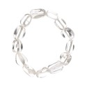 Pulsera de Rodado de Cuarzo Blanco