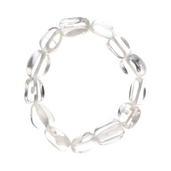 Bracciale di quarzo bianco levigato