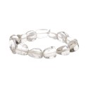 Pulsera de Rodado de Cuarzo Blanco