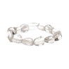 White Quartz Rhodium Plated Bracelet