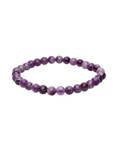 Pulsera  de Ametista Chevron 6mm