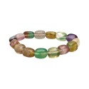 Bracelet de Fluorite arc-en-ciel plaqué Rhodium | Vives de la Cortada