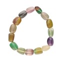 Rainbow Fluorite Rhodium Plated Bracelet | Vives de la Cortada