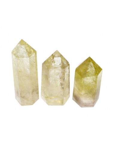 Pointes de citrine polies et chaudes
