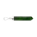 Nephrite Jade Polished Point Pendant in Sterling Silver