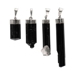 Pendente in Tormalina Nera Cattedrale Medio in Argento 925