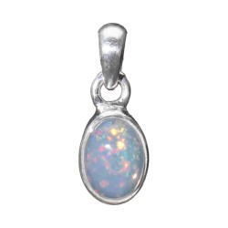 Pendente Ovale in Opale Mini in Argento Sterling 925