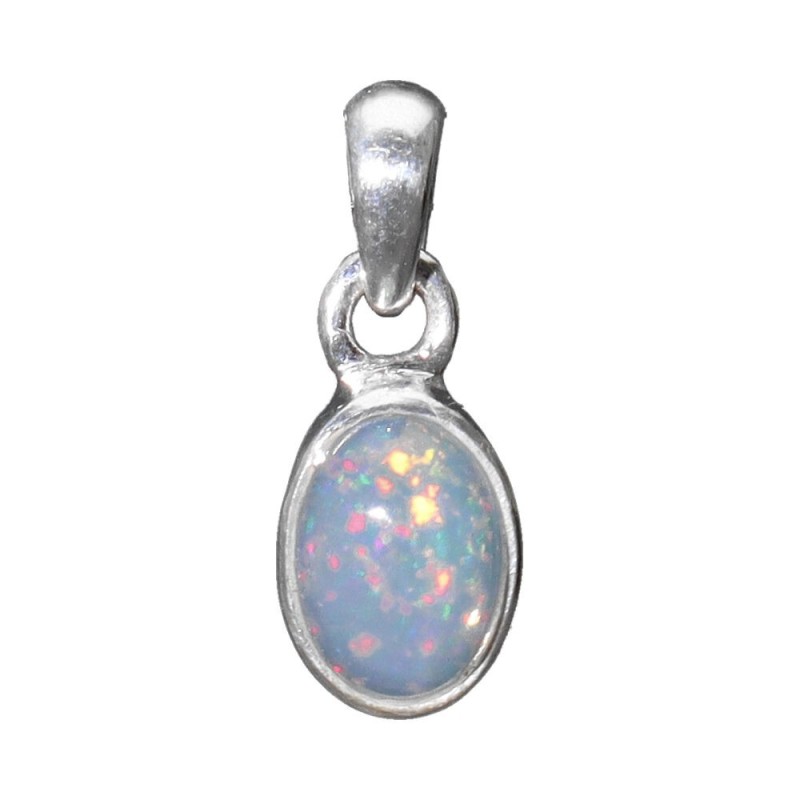 Pendente Ovale in Opale Mini in Argento Sterling 925