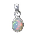 Pingente Oval Mini Opal em Sterling Silver 925
