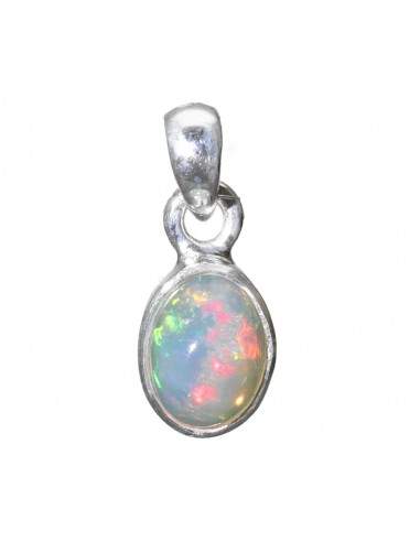 Mini Oval Opal Pendant in 925...