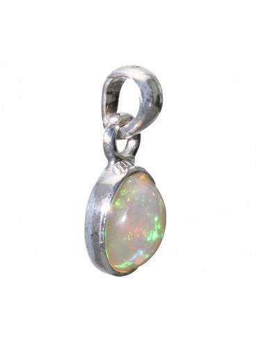 Pingente Oval Mini Opal em Sterling...