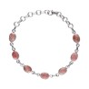 Pulseira de Rhodochrosite Pequena em Sterling Silver 925