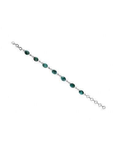 Pulsera de Turquesa Pequeña en Plata...