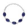 Medium Sodalite Bracelet in Sterling Silver 925