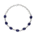 Pulseira Sodalita pequena em Sterling Silver 925