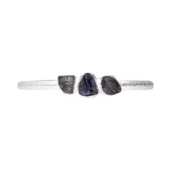 Bracciale in Iolite Grezza in Argento Sterling 925