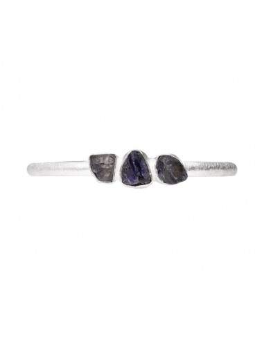 Bracciale grezzo di Iolite in Argento...