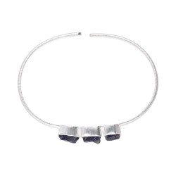 Bracciale in Iolite Grezza in Argento Sterling 925