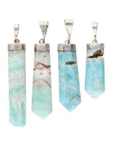 Blue Aragonite Polished Point Pendant...