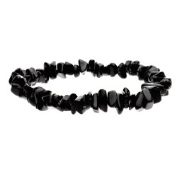 Bracciale con chips di tormalina nera