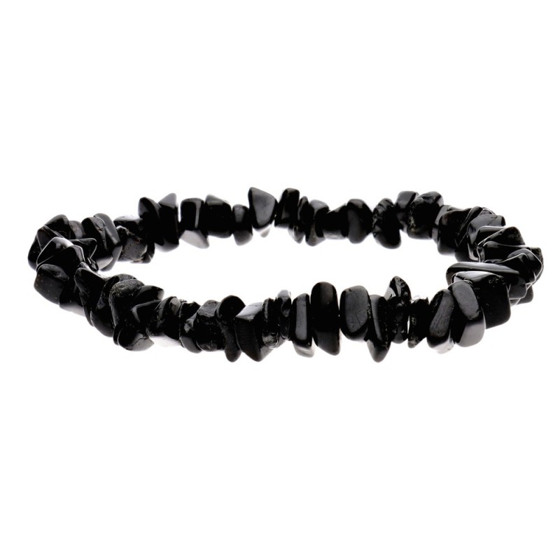 Bracciale con chips di tormalina nera