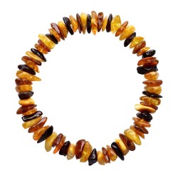 Bracciale con chip di ambra combinata