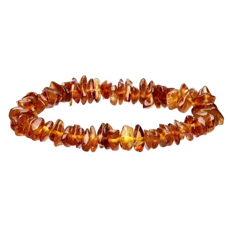 Bracciale con frammenti di ambra scura