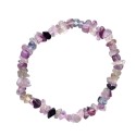 Pulseira de fichas de fluorite arco-íris