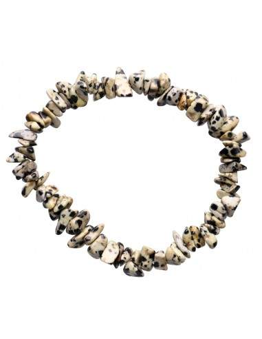 Bracciale con chip di diaspro dalmata