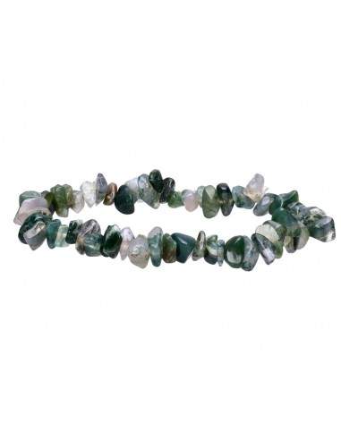 Bracciale in agata muschio a chip