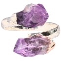 Amethyst in Silver Plated Ring -A83-