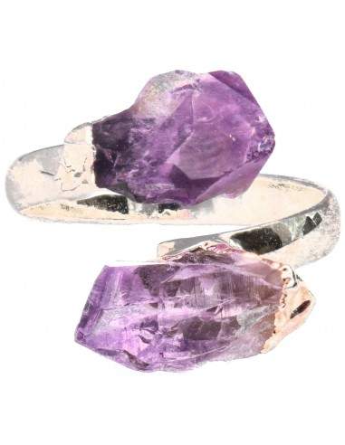 Anello Ametista in Bagno d'Argento -A83-